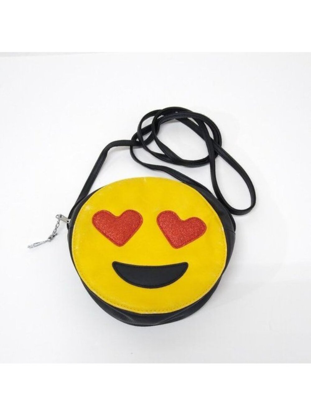 No Boundaries Heart Eyes Emoji Smiley Face Crossbody Shoulder Purse Bag Novelty